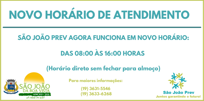 novo horario